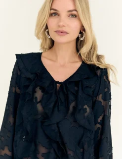 A-View Floretta Bluse - Sort