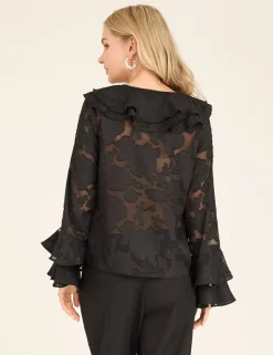 A-View Floretta Bluse - Sort