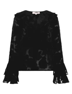 A-View Floretta Bluse - Sort