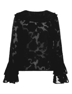 A-View Floretta Bluse - Sort
