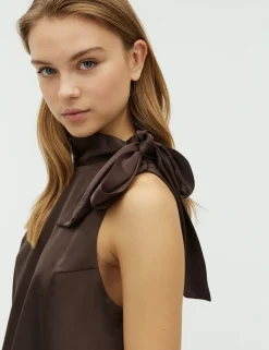 D'ahrling Deda Satin Top - Mørkebrun