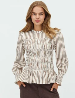 D'ahrling Dossa Twin Stripe Smock Bluse - Stribet