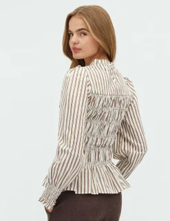 D'ahrling Dossa Twin Stripe Smock Bluse - Stribet