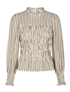 D'ahrling Dossa Twin Stripe Smock Bluse - Stribet