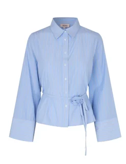 D'ahrling Flarida Rose Stripe Skjorte - Lyseblå