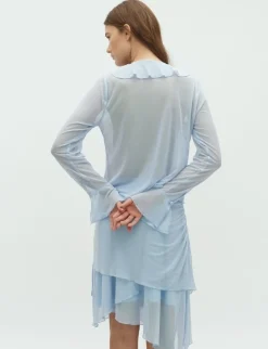 D'ahrling Laffron Asymmetric Mesh Nederdel - Lyseblå