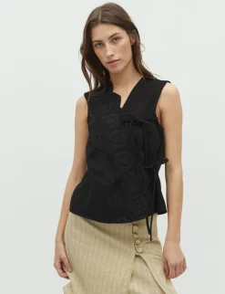 Global Funk Ciana scallop-G Vest - Sort