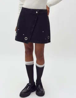 mbyM Keyana-M Denim Nederdel - Sort