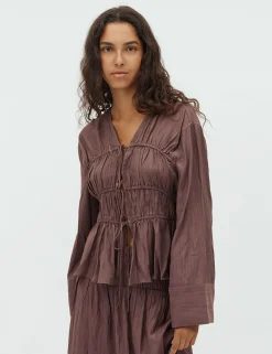 mbyM Taneil LS-M Bluse - Brun