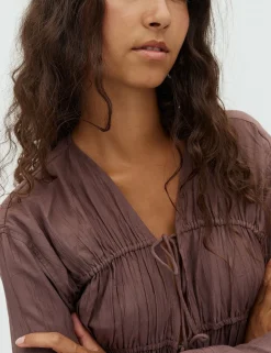 mbyM Taneil LS-M Bluse - Brun
