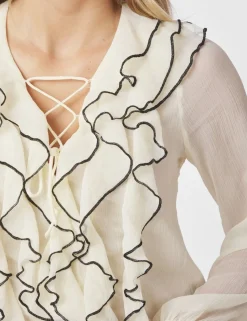 Neo Noir Arloca Bluse - Creme