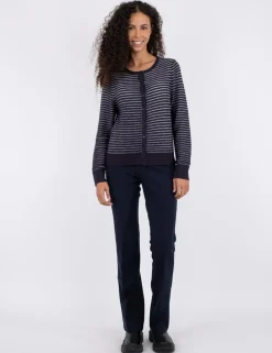 Neo Noir Britania Glitter Strikcardigan - Blå