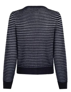 Neo Noir Britania Glitter Strikcardigan - Blå