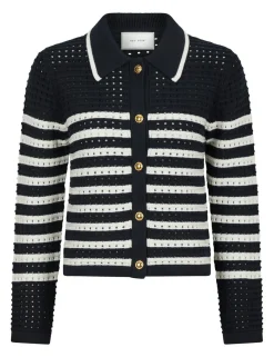 Neo Noir Effie Knit Cardigan - Stribet