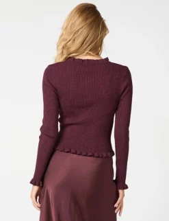Neo Noir Eshra Strik Cardigan - Bordeaux