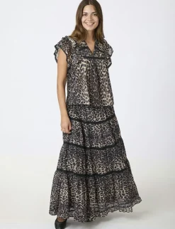 Neo Noir Felicia Leo Voile Nederdel - Leopard