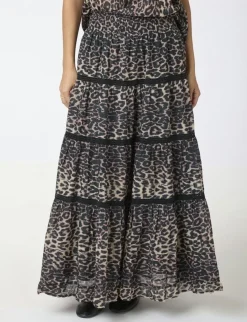 Neo Noir Felicia Leo Voile Nederdel - Leopard