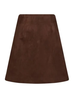 Neo Noir Hemie Imitated Suede Nederdel - Brun