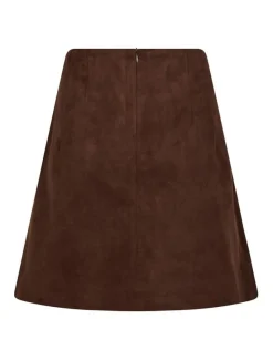 Neo Noir Hemie Imitated Suede Nederdel - Brun