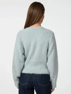 Neo Noir Kilua Fluffy Wrap Bluse - Lyseblå