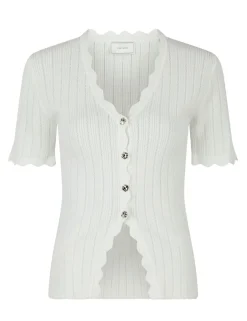 Neo Noir Larifa Stitch Knit Tee - Hvid