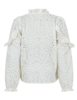 Neo Noir Nadira Embroidery Bluse - Ivory
