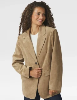 Neo Noir Namy Imitated Suede Blazer - Sand