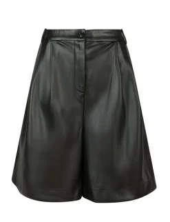 Neo Noir Nika Bermuda PU Shorts - Sort