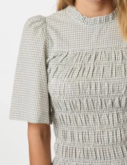 Neo Noir Possini Small Check Bluse - Ternet