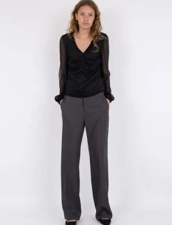 Neo Noir Ralph Glitz Bluse - Sort