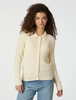 Neo Noir Rio Solid Knit Cardigan - Gul