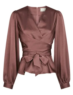 Neo Noir Rista Heavy Sateen Bluse - Rosa