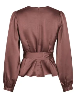 Neo Noir Rista Heavy Sateen Bluse - Rosa