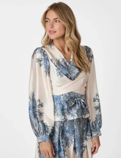 Neo Noir Rista Paisley Border Bluse - Print
