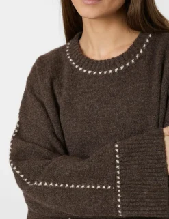 Neo Noir Roeme Knit Stitch Strik - Brun