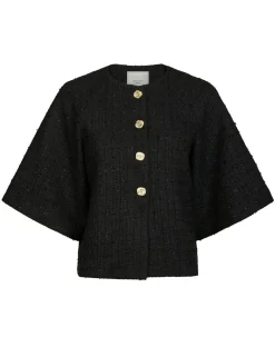 Neo Noir Rosella Boucle Mini Jakke - Sort