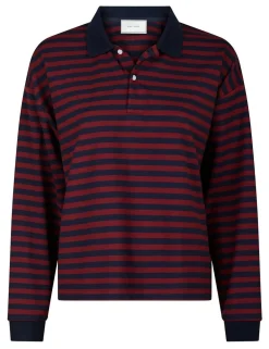 Neo Noir Sara Wide Stripe Polo Bluse - Stribet