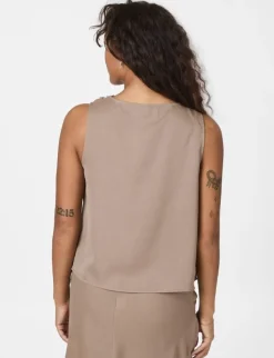 Neo Noir Scotta Dull Sateen Top - Sand
