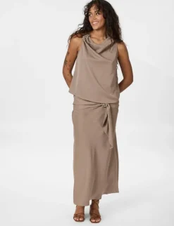Neo Noir Scotta Dull Sateen Top - Sand