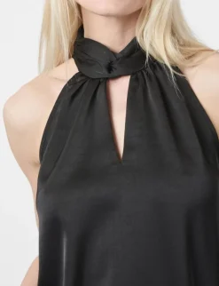 Neo Noir Svala Heavy Sateen Top - Sort