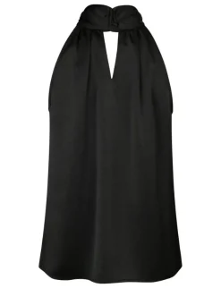 Neo Noir Svala Heavy Sateen Top - Sort