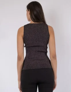 Neo Noir Talia Glitter Knit Top - Sort
