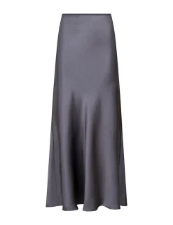 Neo Noir Vicky Heavy Sateen Nederdel - Grå