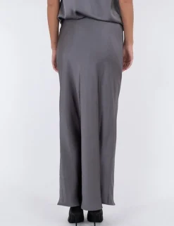 Neo Noir Vicky Heavy Sateen Nederdel - Grå