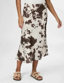 Neo Noir Viso Cow Print Nederdel - Print