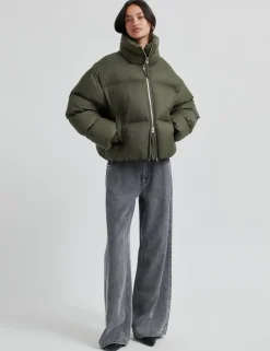 Second Female Riya Puffer Jakke - Army