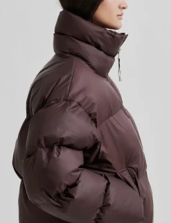 Second Female Riya Puffer Jakke - Mørkebrun